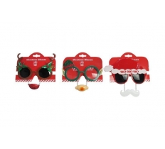 Novelty Christmas Glasses With Moustache