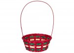 Handled Bamboo Christmas Basket