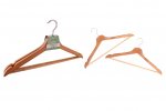 WOODEN COAT HANGERS 2 PACK