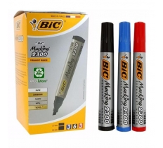 Bic Marker 2300 Assorted Colours Chisel Tip X 12 Pack