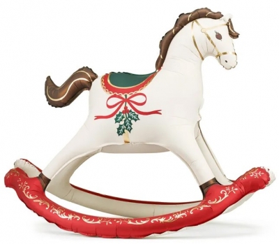 Christmas Rocking Horse Airfill 41" Balloon