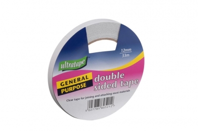 Ultratape 12mm X 33M Clear Double Sided Tape