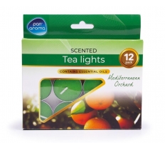 Tea-lights 12pack Colour Mediterranean Orchard