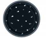 8 Glitz Black/Silver Dot 7" Plate