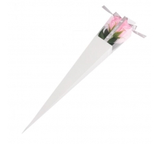Artificial 40cm Single Pink Rose In GIft Box