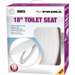 45cm Mdf Toilet Seat White Grooved