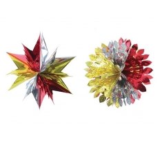 Christmas Home Decs Foil Starburst / Snowball