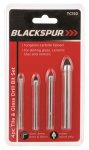 Blackspur 4 Pack Tile And Glass Drill Bit Set