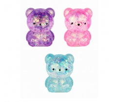 Sparkly Bear Squeeze Toy with Sugar/Maltose Filling (6cm)