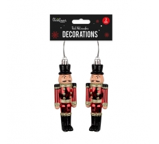 Red Nutcracker Decorations - 2 Pack