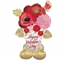 Airloonz: Happy Valentines Day Flower 53" x 39"