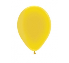 Crystal Solid Yellow 320 5" Latex Balloons 13cm - 100 Pack