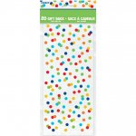 Rainbow Polka Dots Cellophane Bags 20 Pack