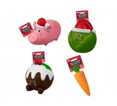 LARGE SQUEAKING CHRISTMAS VINYL DOG TOY