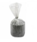 Silver Glitter Pillar Candle Small