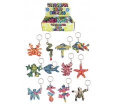 Colourful Sand Animals On Keyring