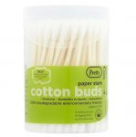 Pretty Cotton Buds 100 Paper Stem Flip Top