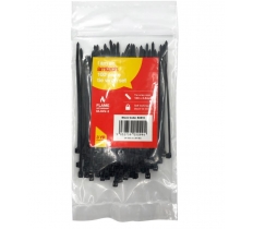 Amtech 100 Piece 100mm x 2.5mm Tie Wrap Black