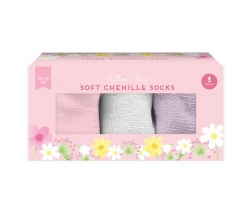 Mothers Day Soft Chenille Socks 3Pack