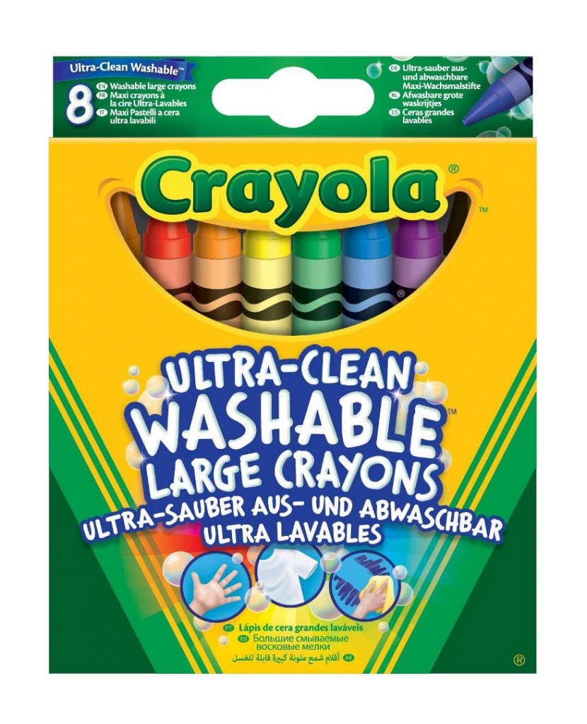 Crayola 8 Ultra Clean Large Crayons ( 52-3282 ) - Click Image to Close