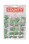 County Chrome Safety Pins 12 Pack x 20