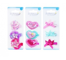 Girls Hair Clips 3 Pack ( Assorted Designs )