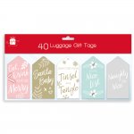 40 LUGGAGE TAGS CONTEMPORARY FOIL