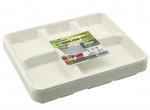 5 Compartment Bagasse 27cm Plate 25 Pack