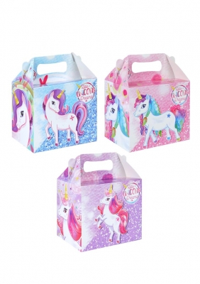 Unicorn Party Box 14cm x 9.5cm x 12cm