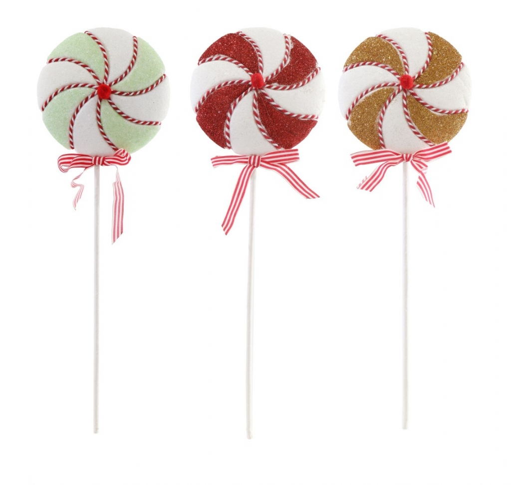 Christmas Glitter Foam Lollipop 49cm - Click Image to Close