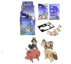Farm Magic Colour Scratch Art Set 4 Assorted Designs