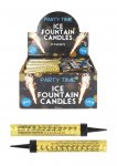 Gold 12cm Ice Fountain Firework Candle 2 Pack