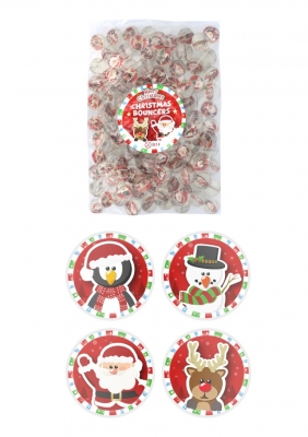 Christmas Bouncy Balls / Jet Balls (3.3cm) X 100