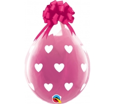 Qualatex 18" Round Diamond Clear 25Ct Big Hearts Balloon
