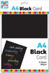 A4 BLACK CARD 15 sheets
