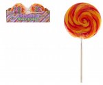 Neapolitan swirl candy lolly on stick 110gm