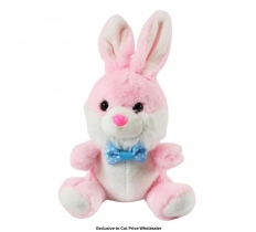16cm Pink Plush Sitting Rabbit