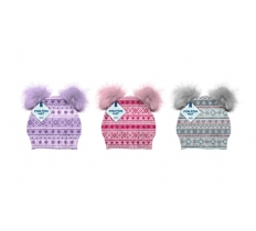 Girls Lurex Pom Pom Trim Hat (VAT ZERO)