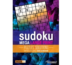 Mega Large Print Modern Sudoku Book 1 - Easy & Medium