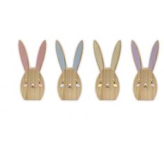 Easter Bunny Wooden Ornament 25cm ( Assorted Colours )