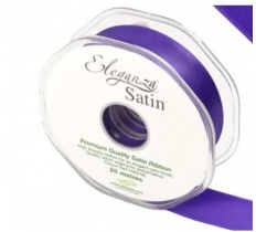 Eleganza Double Faced Satin 25mm X 20M Purple