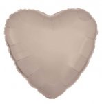Amscan Silk Lustre Latte Heart Standard Foil Balloons