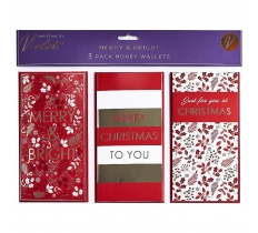 Merry & Bright 3 Pack Money Wallets