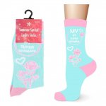 Ladies Cotton Super Woman Design Socks
