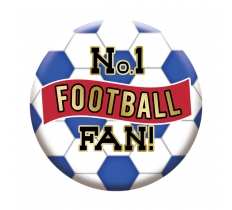 Football Badges 5.5cm - Blue and Red