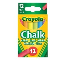 Crayola 12 Anti Dust Coloured Chalk ( 51-1665 )