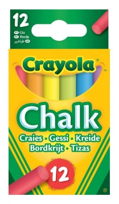 Crayola 12 Anti Dust Coloured Chalk ( 51-1665 )