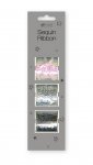Sequin Ribbon White/ Silver/ Green 2m