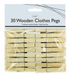 Wooden Clothes Pegs 30 Pack