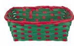 Bamboo Christmas Basket 25cm X 19cm X 9cm